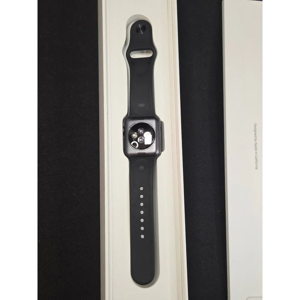 Apple Watch Series 3 38mm Space Gray Aluminum Black Sport Band GPS Cellular NEW